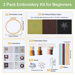 DIY Bouquet Pattern 3D Embroidery Starter Kits&nbsp;DIY-TA0006-26