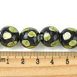 Handmade Silver Sand Lampwork Beads Strands&nbsp;LAMP-A003-01B