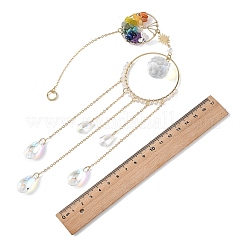 Tree of Life Gemstone Chip Beads & Glass Suncatcher&nbsp;HJEW-TA00481