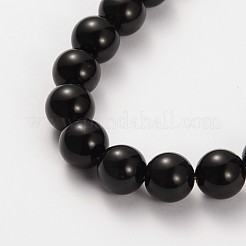 Natural Gemstone Obsidian Round Beads Strands&nbsp;G-O030-4mm-08