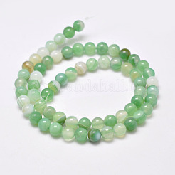 Natural Striped Agate/Banded Agate Bead Strands&nbsp;G-G962-8mm-02