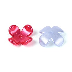 Pearlized Opaque Acrylic Flower Bead Caps&nbsp;SACR-T030-73M