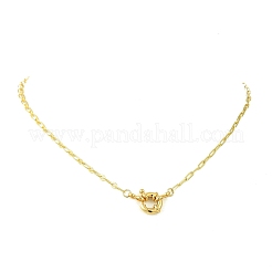 Brass Figaro Chain & Paperclip Chain Necklaces with Spring Ring Clasps&nbsp;NJEW-JN06456