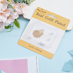 5 Pairs Rack Plating Brass Stud Earring Findings&nbsp;DIY-BBC0001-89