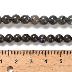 Natural Black Labradorite Beads Strands&nbsp;G-C205-A01-6mm