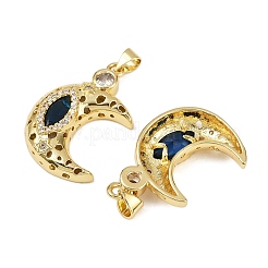Brass Micro Pave Cubic Zirconia Pendants&nbsp;KK-S526-20G-B