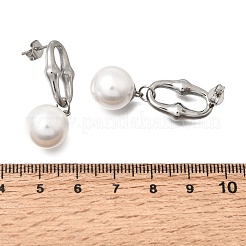 304 Stainless Steel Stud Dangle Earrings&nbsp;EJEW-E618-01P