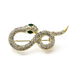 Snake Aolly Rhinestone Brooches&nbsp;JEWB-V008-01LG-04