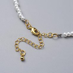 Glass Pearl Beads Pendants Necklaces&nbsp;NJEW-JN02564