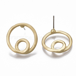 Smooth Surface Alloy Stud Earring Findings&nbsp;PALLOY-T064-44MG