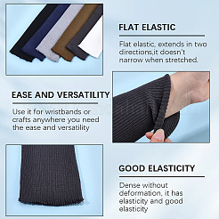 6Pcs 6 Colors Cotton Spandex Long Elastic Rib Cuffs&nbsp;AJEW-GF0014-32