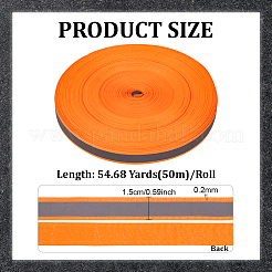 50M Reflective Polyester Ribbons&nbsp;OCOR-WH0070-306B