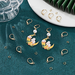 20 Pair Brass Leverback Earring Findings&nbsp;DIY-BBC0001-71G