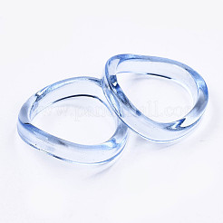 Transparent Acrylic Finger Rings&nbsp;X-RJEW-T010-01B