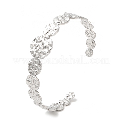 Non-Tarnish 304 Stainless Steel Round Open Cuff Bangles&nbsp;BJEW-L682-018P