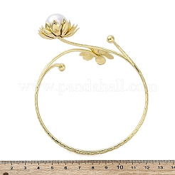 Lotus Alloy Arm Cuff Bangles for Girl Women&nbsp;LS-AJEW-A063-01J-G