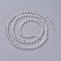 Natural Quartz Crystal Beads Strands&nbsp;G-F596-44-3mm