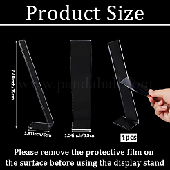 4Pcs Clear Acrylic Slant Back Hairpin Display Stands&nbsp;ODIS-SP0001-05