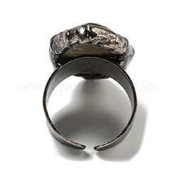 Natural Labradorite Adjustable Rings&nbsp;RJEW-K269-04AS