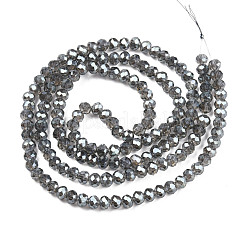 Electroplate Transparent Glass Beads Strands&nbsp;EGLA-J025-F17-01
