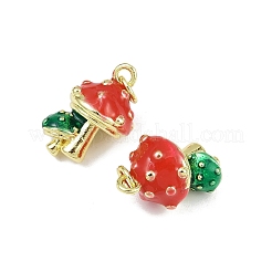Brass Enamel Pendants&nbsp;KK-H072-18G-15