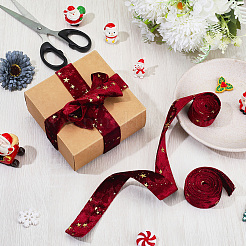 3M Double Sided Star Gold Stamping Flannelette Ribbons for Sewing Craft&nbsp;SRIB-GF0001-55A