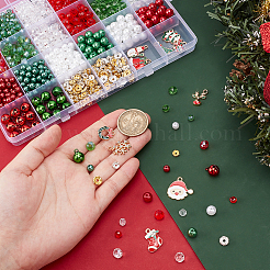 Christmas Theme DIY Beads & Pendant Jewelry Making Findings Kit&nbsp;DIY-PH0022-39