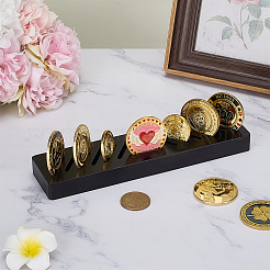 Pine Wood Coin Organizer Display Stands&nbsp;ODIS-WH0095-001
