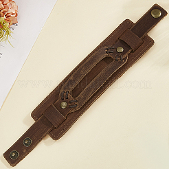 Cowhide Leather Cord Bracelets for Women Men&nbsp;BJEW-WH20012-04AG-02