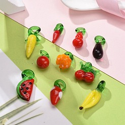 60Pcs 10 Style Handmade Lampwork Pendants&nbsp;LAMP-LS0001-01