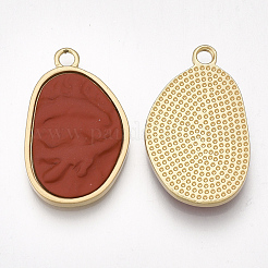 Smooth Surface Spray Painted Alloy Pendants&nbsp;PALLOY-T067-23B