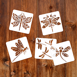 5Pcs 5 Styles PET Hollow Out Drawing Painting Stencils&nbsp;DIY-WH0669-041