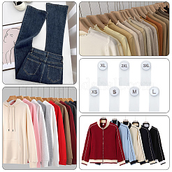 210Pcs 7 Styles Plastic Clothing Size Labels&nbsp;FIND-CY0001-86B
