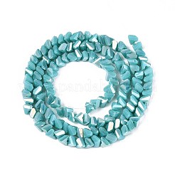 Electroplate Opaque Glass Beads Strands&nbsp;GLAA-N022-4mm-19
