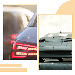 4Pcs 4 Colors 3D Zinc Alloy Car Decoration Stickers&nbsp;STIC-FH0001-13
