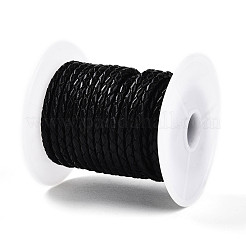 Braided Cowhide Leather Cord&nbsp;NWIR-N005-01C-6mm
