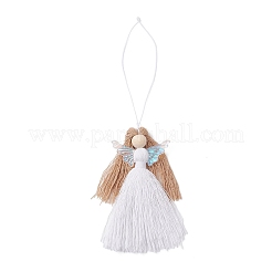 Polyester & Glass Angel Pendant Decorations&nbsp;HJEW-JM04648