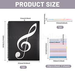 Plastic Piano Sheet Music Folder&nbsp;AJEW-WH0410-133A