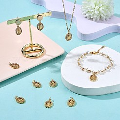 10Pcs Rack Plating Brass Micro Pave Clear Cubic Zirconia Pendants&nbsp;ZIRC-SZ0004-07
