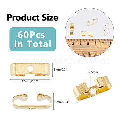 60Pcs Brass Bolo Tie Slide Clasp&nbsp;KK-DC0004-14