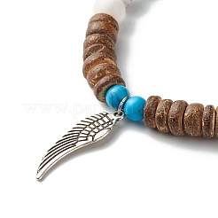 Tassel & Wing Alloy Charm Bracelets Set for Girl Women&nbsp;BJEW-JB06894