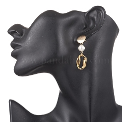 304 Stainless Steel Nuggets Dangle Stud Earrings&nbsp;EJEW-JE06555-01