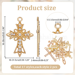 34pcs 17 styles Zinc Alloy Pendants&nbsp;FIND-AR0005-30
