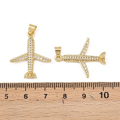 Brass Micro Pave Cubic Zirconia Pendants&nbsp;KK-F919-27G