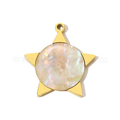Natural Shell Pendants&nbsp;STAS-STAS-OY009-74G