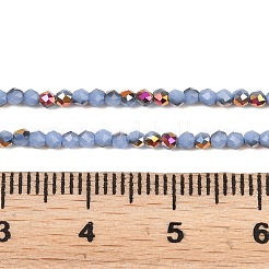 Electroplate Glass Beads Stradns&nbsp;EGLA-H114-01K