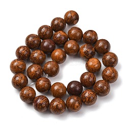Natural Elephant Skin Jasper/Miriam Stone/Calligraphy Stone Beads Strands&nbsp;G-T150-A05-12mm