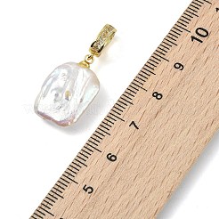 Natural Baroque Keshi Pearl Pendants&nbsp;PALLOY-JF05284