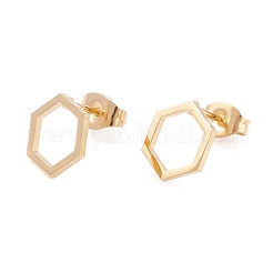 PVD Vacuum Plating 304 Stainless Steel Stud Earrings&nbsp;EJEW-Z012-07G