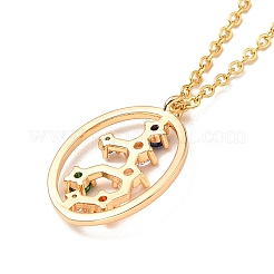 Colorful Cubic Zirconia Constellation Pendant Necklace&nbsp;LS-NJEW-H166-01I